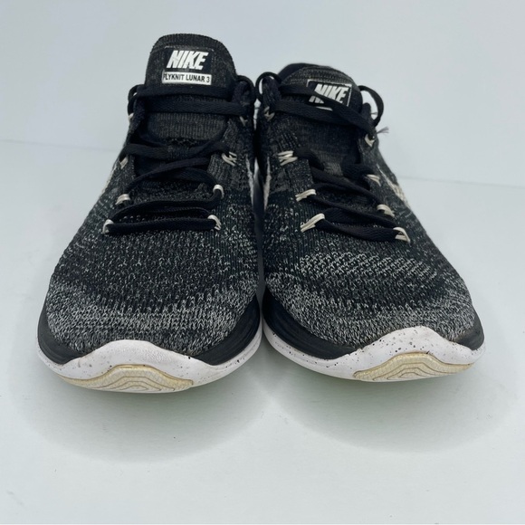 Nike Lunar Flyknit 3 Running Shoes Oreo Black White 698182-001 Womens Size 9.5 - Picture 10 of 14